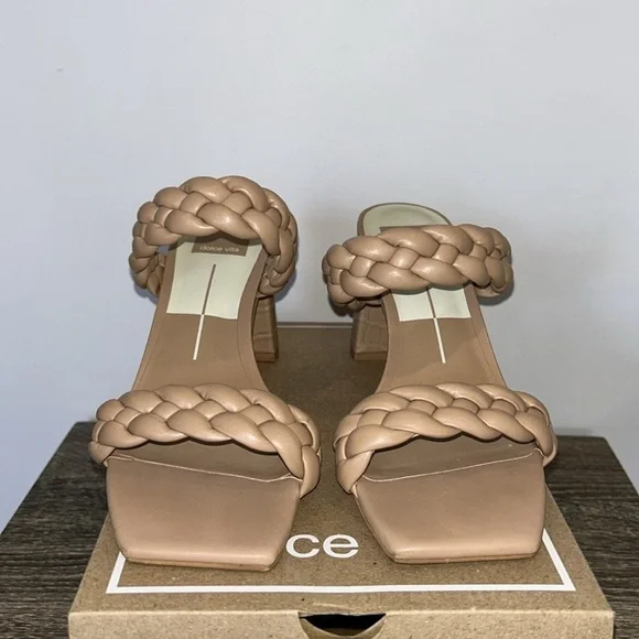 Dolce Vita Paily Braided Mule Heel in Blush - Picture 3 of 9